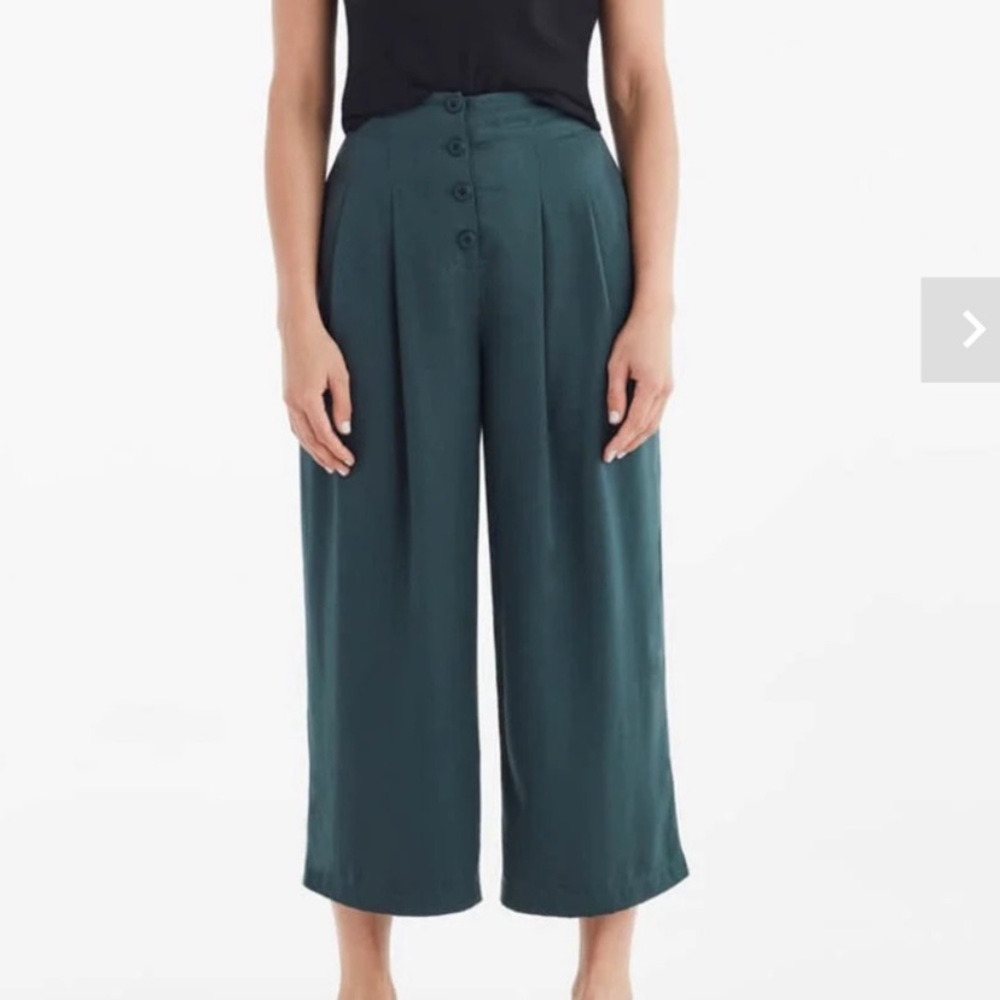 ISO Vetta Button Fly Culotte Emerald Sz 6